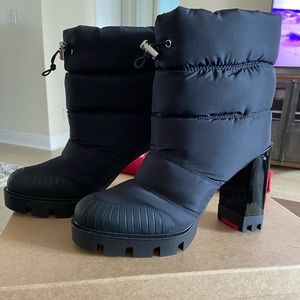 Louboutins black lug boots size 38/8 New